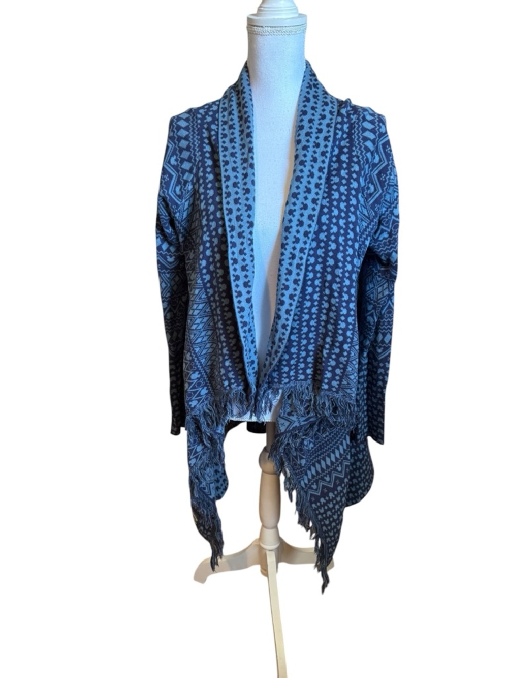 Disney Parks Two Tone Mickey Mouse Waterfall Cardigan Sweater Medium Large